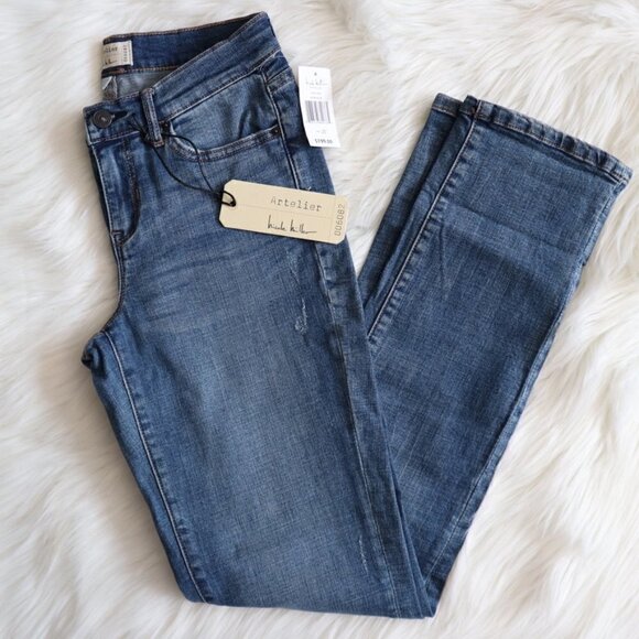 NEW Nicole Miller Artelier Medium Wash Jeans Size 25 - Picture 1 of 7
